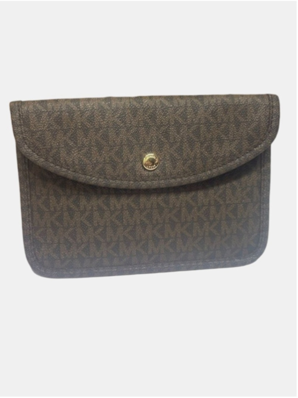 Michael Kors Eliza Small Embossed Tote & Matching Wallet Camel Brown Tan Logo - Picture 11 of 15